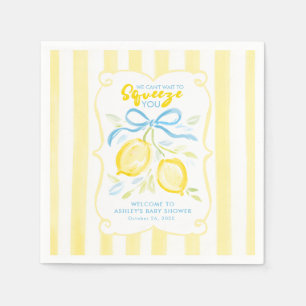 We Can’t Wait to Squeeze You Lemons Baby Shower Servet