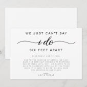 We Can't Say I Do Zes Voetjes Apart Trouwen Aankondiging (Voorkant / Achterkant)