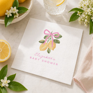 We Can't Wait to Squeeze You Lemon Baby Shower Servet