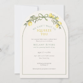 We can't wait to Squeeze You Neutral Baby Shower Kaart