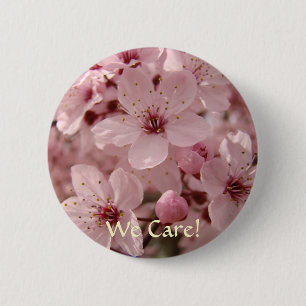 We Care! Knoppen Roze Lente Boom Bloesem Ronde Button 5,7 Cm