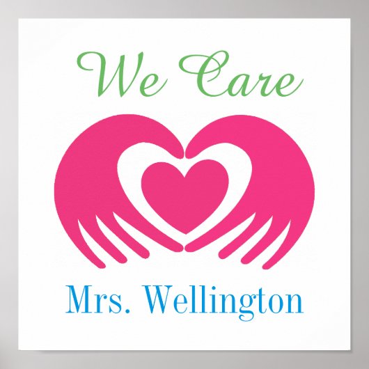 We Care - Teacher School Poster - SRF (Voorkant)