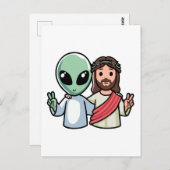 We come in peace briefkaart (Voorkant / Achterkant)