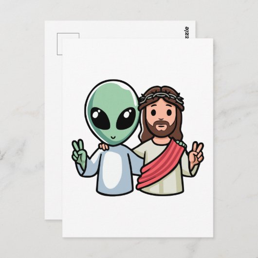 We come in peace briefkaart (Voorkant / Achterkant)