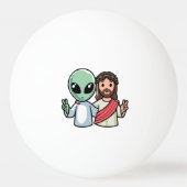 We come in peace pingpongbal (Voorkant)