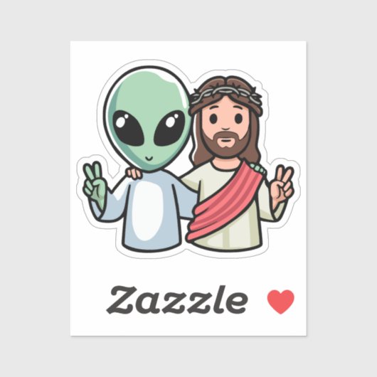 We come in peace sticker (Vel)