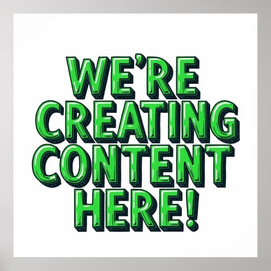 We Creëren Content Hier Poster (Voorkant)