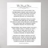 We danken het gedicht van Ralph Waldo Emerson Poster (Voorkant)