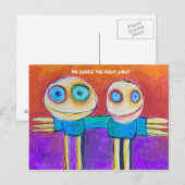 we dansen de nacht weg briefkaart (Voorkant / Achterkant)