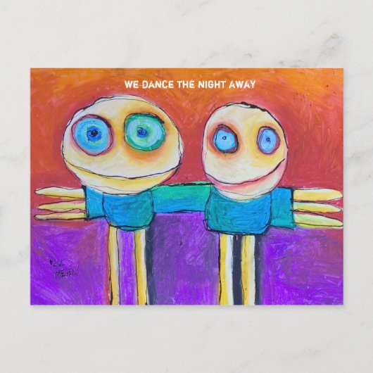 we dansen de nacht weg briefkaart (Voorkant)