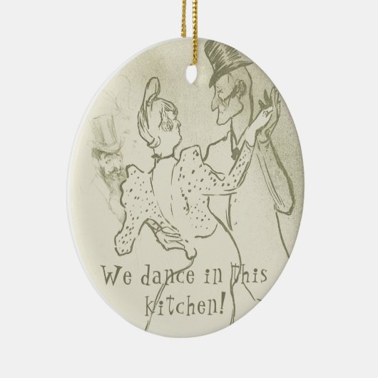 We dansen in deze keuken | Lautrec, danspaar Keramisch Ornament (Rechts)