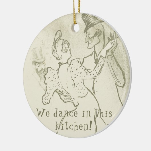 We dansen in deze keuken | Lautrec, danspaar Keramisch Ornament (Links)