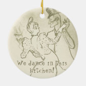 We dansen in deze keuken | Lautrec, danspaar Keramisch Ornament (Achterkant)