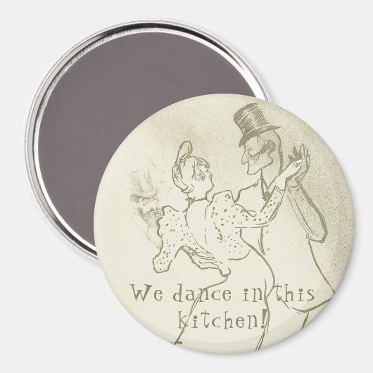 We dansen in deze keuken | Lautrec, danspaar Magneet (Voorkant / Achterkant)
