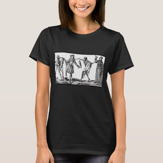 "We dansen met de dood" Black T-Shirt (Voorkant)