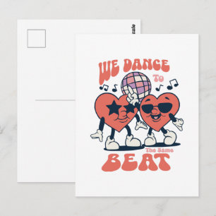 we dansen op dezelfde beat briefkaart