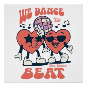 we dansen op dezelfde beat perfect poster