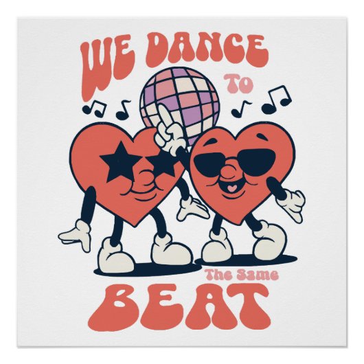 we dansen op dezelfde beat perfect poster (Voorkant)