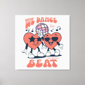 we dansen op hetzelfde ritme canvas afdruk (Voorkant)