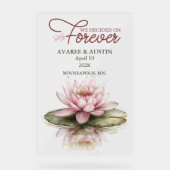 We Decided On Forever Bruiloft Acryl Bord (Voorkant)