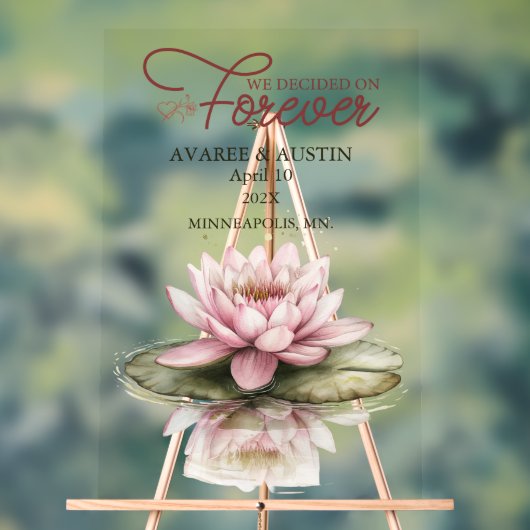 We Decided On Forever Bruiloft Acryl Bord (Neutraal)