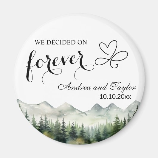 We decided on Forever Elegant Wedding favor Magneet (Voorkant)
