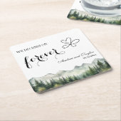 We decided on Forever Elegant Wedding Kartonnen Onderzetters (Schuin)