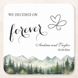 We decided on Forever Elegant Wedding Kartonnen Onderzetters