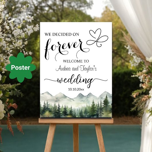 We decided on Forever Elegant Wedding Welcome Poster