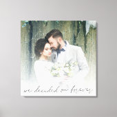 We Decided On Forever Pasgetrouwd Foto-overlay Canvas Afdruk (Voorkant)