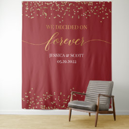 We Decided on Forever Trouwachtergrond Wandkleed