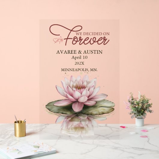 We Decided On Forever Wedding Acryl Bord (Huwelijk)