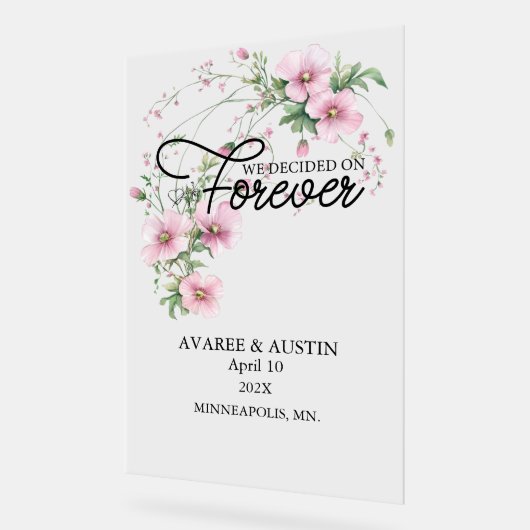 We Decided On Forever Wedding Acryl Bord (Hoek)