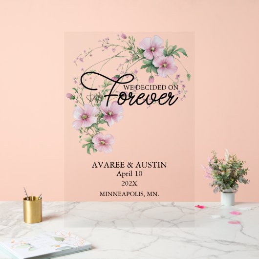 We Decided On Forever Wedding Acryl Bord (Huwelijk)