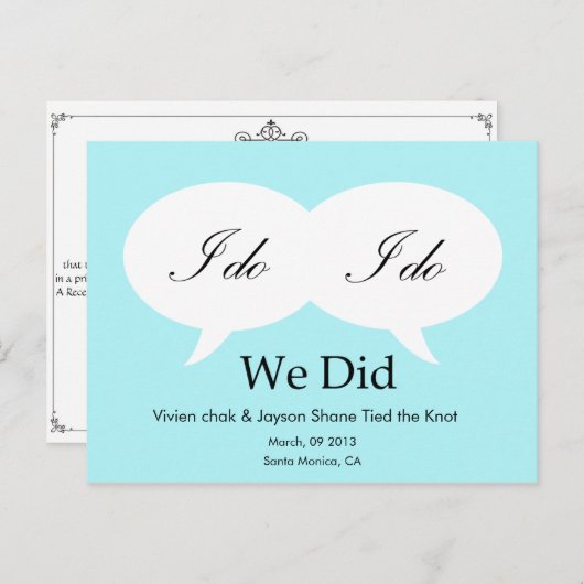 WE DEDEN - GEPERSONALISEERD SJABLOON BRIEFKAART (Voorkant / Achterkant)