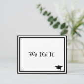 We deden het Afstuderen Kaart (Staand voorkant)