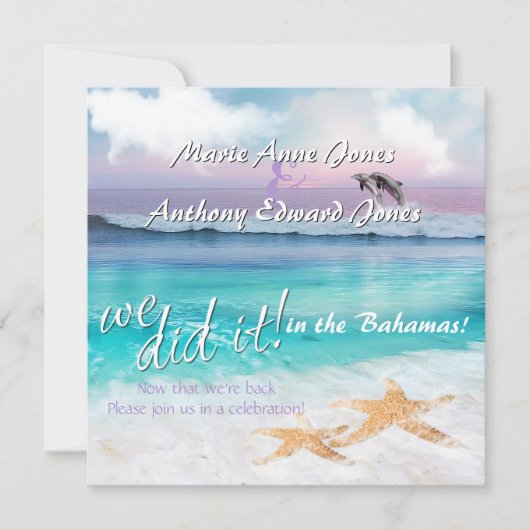 We deden het - BEAUTIEUZE TROPISCHE OCEAAN SUNRISE Kaart (Voorkant)