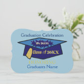 We deden het 'Blues Afstuderen Celebration' Kaart (Staand voorkant)