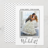 We deden het Elegant Wedding Announding Foto Aankondiging (Voorkant / Achterkant)