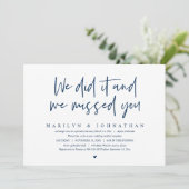 We deden het en we miste je, Wedding Elopement Kaart (Staand voorkant)