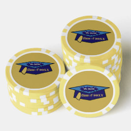 We deden het Klasse van 20XX Blues Afstuderen Pet Poker Chips