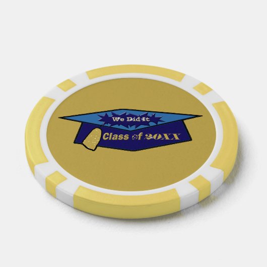 We deden het Klasse van 20XX Blues Afstuderen Pet Poker Chips (Enkel)