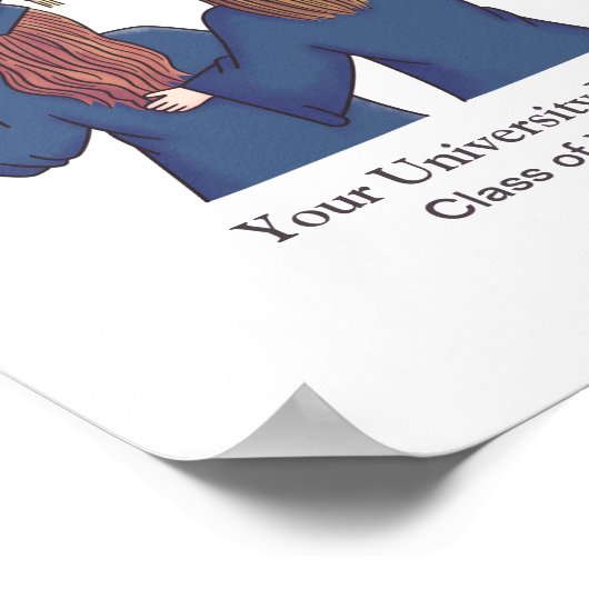 We deden het meisjes, Afstuderen meisjes gepersona Poster (Hoek)