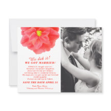 We deden het met een camellia rode bruiloft