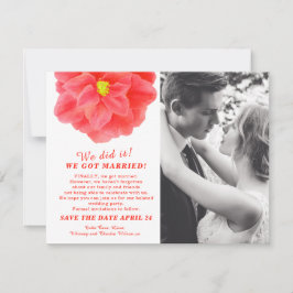 We deden het met een camellia rode bruiloft