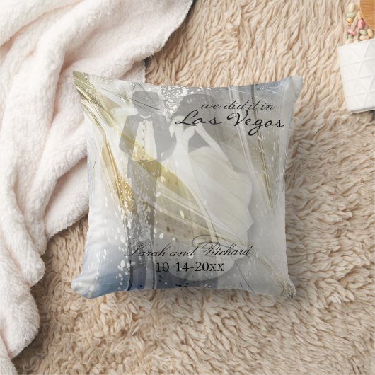 We deden het | Prachtige bruiloft Keepslag Kussen (Deken)