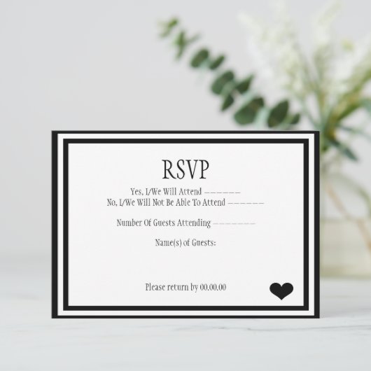 We deden het RSVP (Staand voorkant)