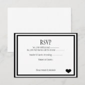 We deden het RSVP Kaartje (Voorkant / Achterkant)