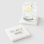 We deden het script tekst bruiloft gunst stenen onderzetter (Zijkant)