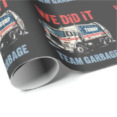 We deden het Team Vuilnis Trump won Vuilniswagen Cadeaupapier (Rol Hoek)